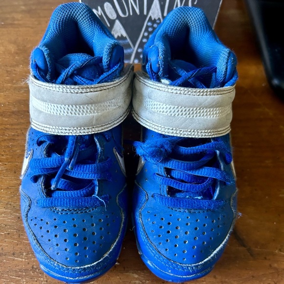 Nike Alpha Hurache Varsity Keystone mid youth baseball cleats size 11 royal blue - Picture 2 of 5
